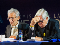 President of the Truth Commission Francisco de Roux and members of the Truth Commission give a press conference after the presentation of th...