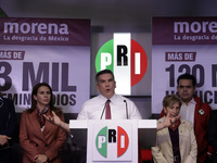 June 28, 2022, Mexico City, Mexico: Lead of the Institutional Revolutionary Party (PRI), Alejandro Moreno Cardenas, gesticulates while speak...