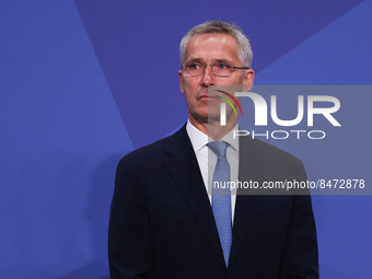 NATO Secretary General Jens Stoltenberg during the welcome ceremony of the NATO Summit in Madrid, Spain on June 29, 2022. (