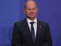 Chancellor of Germany Olaf Scholz during the welcome ceremony of the NATO Summit in Madrid, Spain on June 29, 2022. (