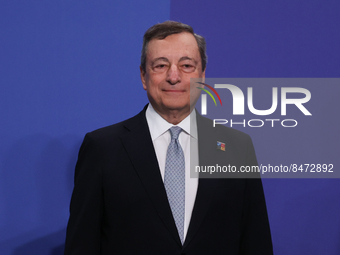 Prime Minister of Italy Mario Draghi during the welcome ceremony of the NATO Summit in Madrid, Spain on June 29, 2022. (