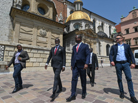 Nuno Gomes Nabiam (Center R), Prime Minister of Guinea-Bissau and Fidelis Forbs (Center L), Minister of Public Works, Housing and Urban Plan...