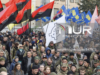 Activists and supporters of Ukrainian nationalists, ‘Right Sector’ and 