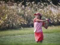 October 17, 2015 - South Korea, Incheon : Lexi Thompson of United States action on the 9th fairway during the LPGA KEB HANA Bank Championshi...
