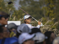 October 17, 2015 - South Korea, Incheon : Lydia Ko of New Zealand action on the 13th tee during the LPGA KEB HANA Bank Championship Round th...