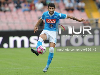 Elseid Hysaj of SSC Napoli during the italian Serie A football match between SSC Napoli and ACF Fiorentina Football / Soccer at San Paolo St...