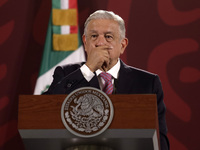 July 19, 2022, Mexico City, Mexico’s President Andres Manuel Lopez Obrador  speaks during  the Health  weekly report  at the National Palace...