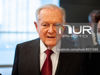 Colombian billionaire Luis Carlos Sarmiento Angulo during the inauguration of the CTIC (Treatment and Investigation on Cancer Centre) the mo...