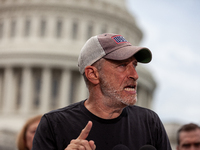 Veterans advocate Jon Stewart delivers impassioned remarks condemning Republican Senators for voting against the Honoring Our PACT Act, call...