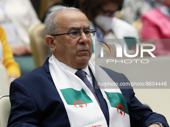 Ramtane Lamamra Minister of Foreign Affairs of Algeria, during the opening of the work of the international conference on the militancy of A...