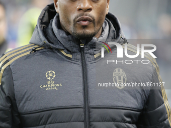 patrice evra before champions league match between juventus fc and Borussia Monchengladbach at the juventus stadium of turin  on october 21,...