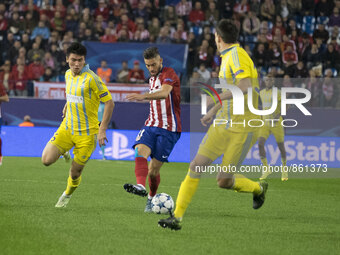Yannick Carrasco of Atletico de Madrid during the UEFA Champions League Group C match between Club Atletico de Madrid and FC Astana (4-0) at...