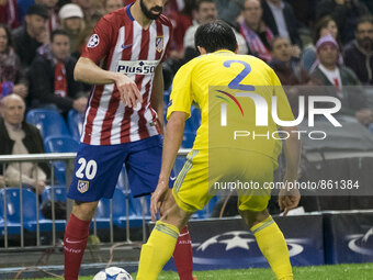 Juanfran of Atletico de Madrid during the UEFA Champions League Group C match between Club Atletico de Madrid and FC Astana (4-0) at Vicente...