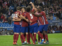 Players of Atletico de Madrid during the UEFA Champions League Group C match between Club Atletico de Madrid and FC Astana (4-0) at Vicente...