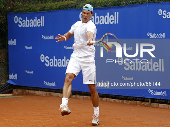 Apr -21 BARCELONA SPAIN: Rafael Nadal training in the RC  Tennis Barcelona, ??in the Barcelona Open Banc Sabadell, 62 Trofeo Conde de Godo,...