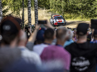 33 EVANS Elfyn (gbr), MARTIN Scott (gbr), Toyota Gazoo Racing WRT, Toyota GR Yaris Rally 1, action during the Rally Finland 2022, 8th round...