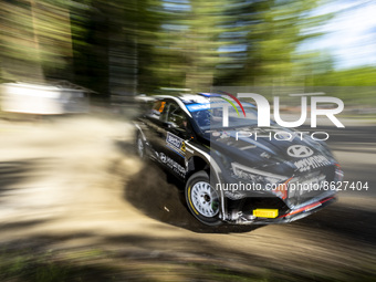 25 PADDON Hayded (nzl), KENNARD John (nzl), Hyundai i20N, action during the Rally Finland 2022, 8th round of the 2022 WRC World Rally Car Ch...