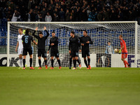 Felipe Anderson celebrates after scoring a goal 2-0 with teammates during the Europe League football match S.S. Lazio vs Rosenborg  at the O...