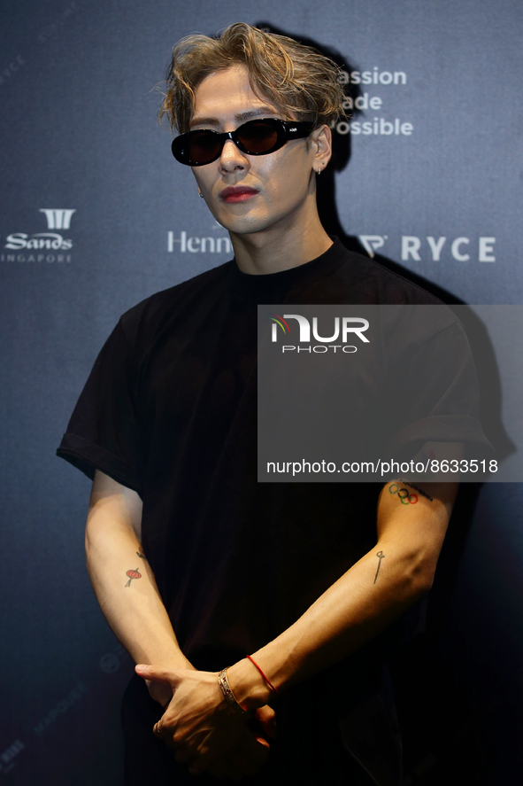 Chinese singer, record producer, fashion designer and music video director, Jackson Wang poses for a photo ahead of his showcase titled TEAM...
