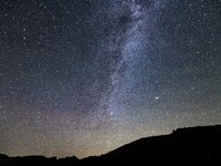 Milky Way captured with long exposure photography technique. Milkyway is the visible part of our galaxy that contains our Solar System as se...