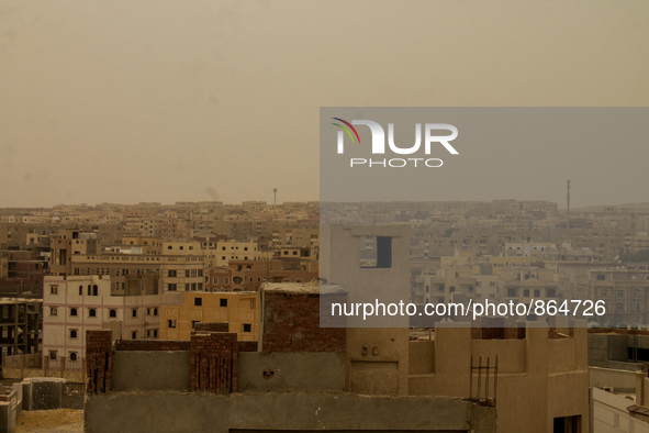 Sandstorm in Cairo, Egypt, on October 23, 2015. 
