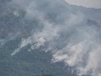 An important forest fire broke out near the town of Romeyer in the Diois massif located in the Drôme department and at the foot of the Verco...