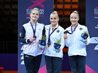 Asia D'Amato Italy (Gold Medal All Around) Alice Kinsella  Great Britain (Silver Medal with Martina Maggio (Bronze Medal All Around) Italy d...