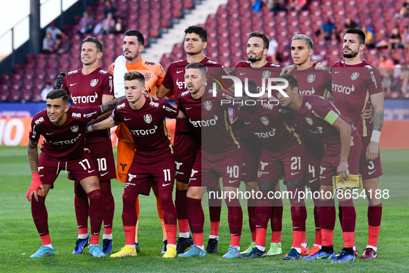 Players of CFR Cluj - group photo before UEFA Europa Conference League, 3rd preliminary round: CFR Cluj v. Şahtior Soligorsk, 11 August 2022...