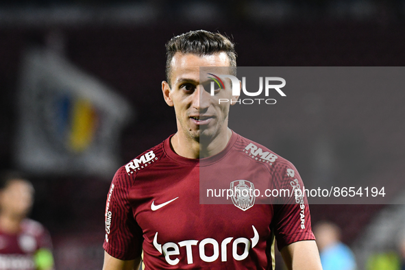 Roger in action during UEFA Europa Conference League, 3rd preliminary round: CFR Cluj v. Şahtior Soligorsk, 11 August 2022,Dr Constantin Rad...
