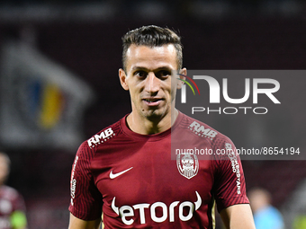 Roger in action during UEFA Europa Conference League, 3rd preliminary round: CFR Cluj v. Şahtior Soligorsk, 11 August 2022,Dr Constantin Rad...