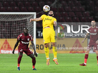 Zaim Divanovic of Shakhter Soligorsk during UEFA Europa Conference League, 3rd preliminary round: CFR Cluj v. Şahtior Soligorsk, 11 August 2...
