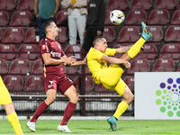 During UEFA Europa Conference League, 3rd preliminary round: CFR Cluj v. Şahtior Soligorsk, 11 August 2022,Dr Constantin Radulescu stadium,...