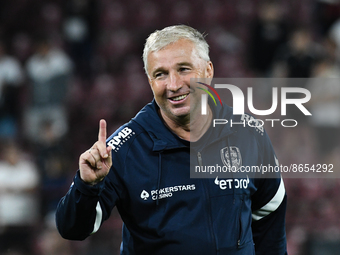 Dan Petrescu, head coach of CFR Cluj during UEFA Europa Conference League, 3rd preliminary round: CFR Cluj v. Şahtior Soligorsk, 11 August 2...