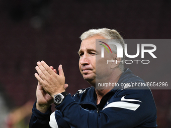 Dan Petrescu, head coach of CFR Cluj during UEFA Europa Conference League, 3rd preliminary round: CFR Cluj v. Şahtior Soligorsk, 11 August 2...