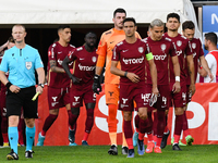 Players entering the pitch before UEFA Europa Conference League, 3rd preliminary round: CFR Cluj v. Şahtior Soligorsk, 11 August 2022,Dr Con...