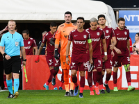 Players entering the pitch before UEFA Europa Conference League, 3rd preliminary round: CFR Cluj v. Şahtior Soligorsk, 11 August 2022,Dr Con...