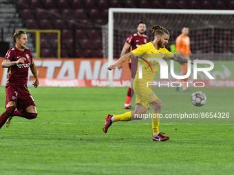 Ciprian Deac in action during UEFA Europa Conference League, 3rd preliminary round: CFR Cluj v. Şahtior Soligorsk, 11 August 2022,Dr Constan...