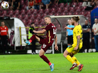 Lovro Cvek  in action during UEFA Europa Conference League, 3rd preliminary round: CFR Cluj v. Şahtior Soligorsk, 11 August 2022,Dr Constant...