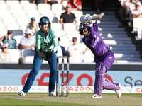 LONDON ENGLAND - AUGUST  11 : Jamimah Rodrigues of Northern Supercharges Women during The Hundred Women match between Oval Invincible's Wome...