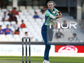 LONDON ENGLAND - AUGUST  11 : Sophia Smale of Oval Invincibles Women during The Hundred Women match between Oval Invincible's Women against...