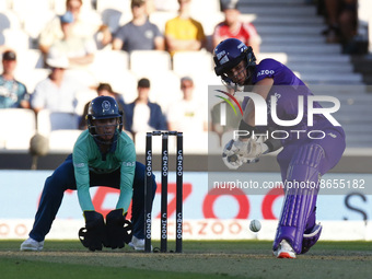 LONDON ENGLAND - AUGUST  11 : Laura Wolvaardt of Northern Supercharges Women during The Hundred Women match between Oval Invincible's Women...