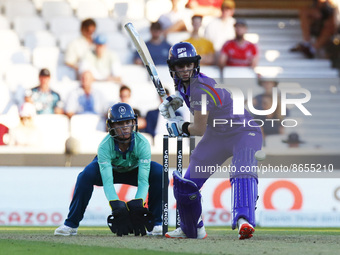 LONDON ENGLAND - AUGUST  11 : Laura Wolvaardt of Northern Supercharges Women during The Hundred Women match between Oval Invincible's Women...