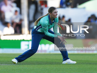LONDON ENGLAND - AUGUST  11 : Ryana MacDonaid-Gay of Oval Invincibles Women during The Hundred Women match between Oval Invincible's Women a...