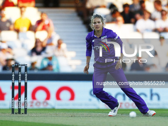 LONDON ENGLAND - AUGUST  11 : Lucy Higham of Northern Supercharges Women during The Hundred Women match between Oval Invincible's Women agai...
