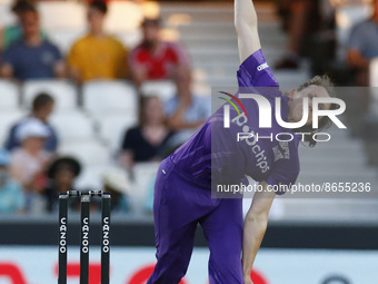 LONDON ENGLAND - AUGUST  11 : Beth Langston of Northern Supercharges Women during The Hundred Women match between Oval Invincible's Women ag...