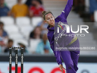 LONDON ENGLAND - AUGUST  11 : Linsey Smith
 during The Hundred Women match between Oval Invincible's Women against Northern Supercharges Wom...