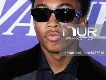 American actor Asante Blackk arrives at the Variety 2022 Power Of Young Hollywood Celebration Presented By Facebook Gaming held at NeueHouse...