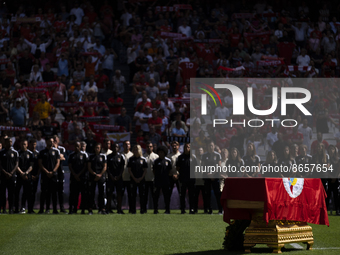 Thousands of people came to say goodbye to the former glory of Sport Lisboa e Benfica, Fernando Chalana, on August 12, 2022 at the Luz stadi...