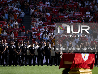 Thousands of people came to say goodbye to the former glory of Sport Lisboa e Benfica, Fernando Chalana, on August 12, 2022 at the Luz stadi...