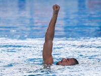 Giorgio Minisini (Italy) during the Syncro European Acquatics Championships - Artistic Swimming (day2) on August 12, 2022 at the Foro Italic...